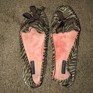 Sequin Zebra Sperry Flats Women Size 10